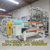 熱熔膠港寶設(shè)備，75雙螺桿港寶機，TPU港寶片材機