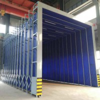 鍍鋅管材質(zhì)伸縮噴漆房 運(yùn)行平穩(wěn) 操作簡(jiǎn)單