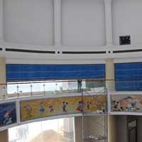 雙軌雙簾防火卷簾，雙軌無機布基折疊式卷簾門